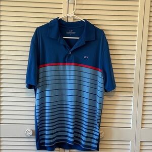 Vineyard Vines Polo with Blue and Red Accents
